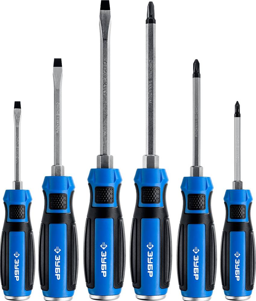 картинка Набор отверток 6 пр. ударные ЗУБР Профессионал /25026/ от компании Иж-тул