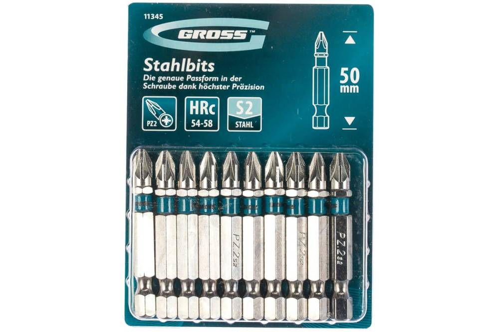картинка Биты PZ 2х50 сталь S2  GROSS /11345/ * (+8) от компании Иж-тул