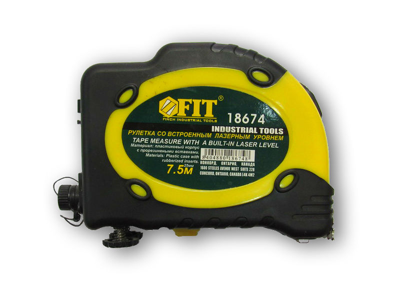 картинка Рулетка  7,5м/25мм с лазером, автостоп Fit /18674/ от компании Иж-тул