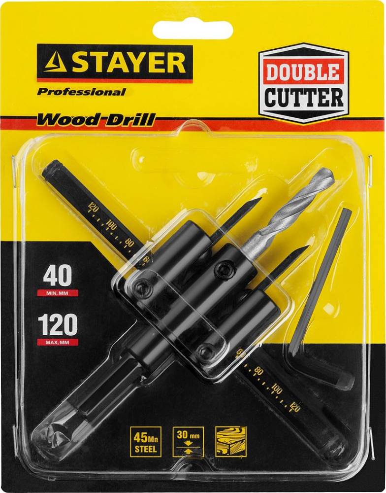 картинка Сверло по дереву "балеринка" 40-120 мм Stayer /2944/ от компании Иж-тул