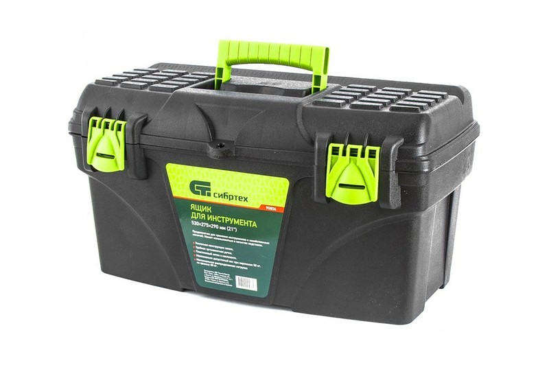 картинка Ящик для инструмента 21" (53х27,5х29 см) пластик. Сибртех /90806/ от компании Иж-тул