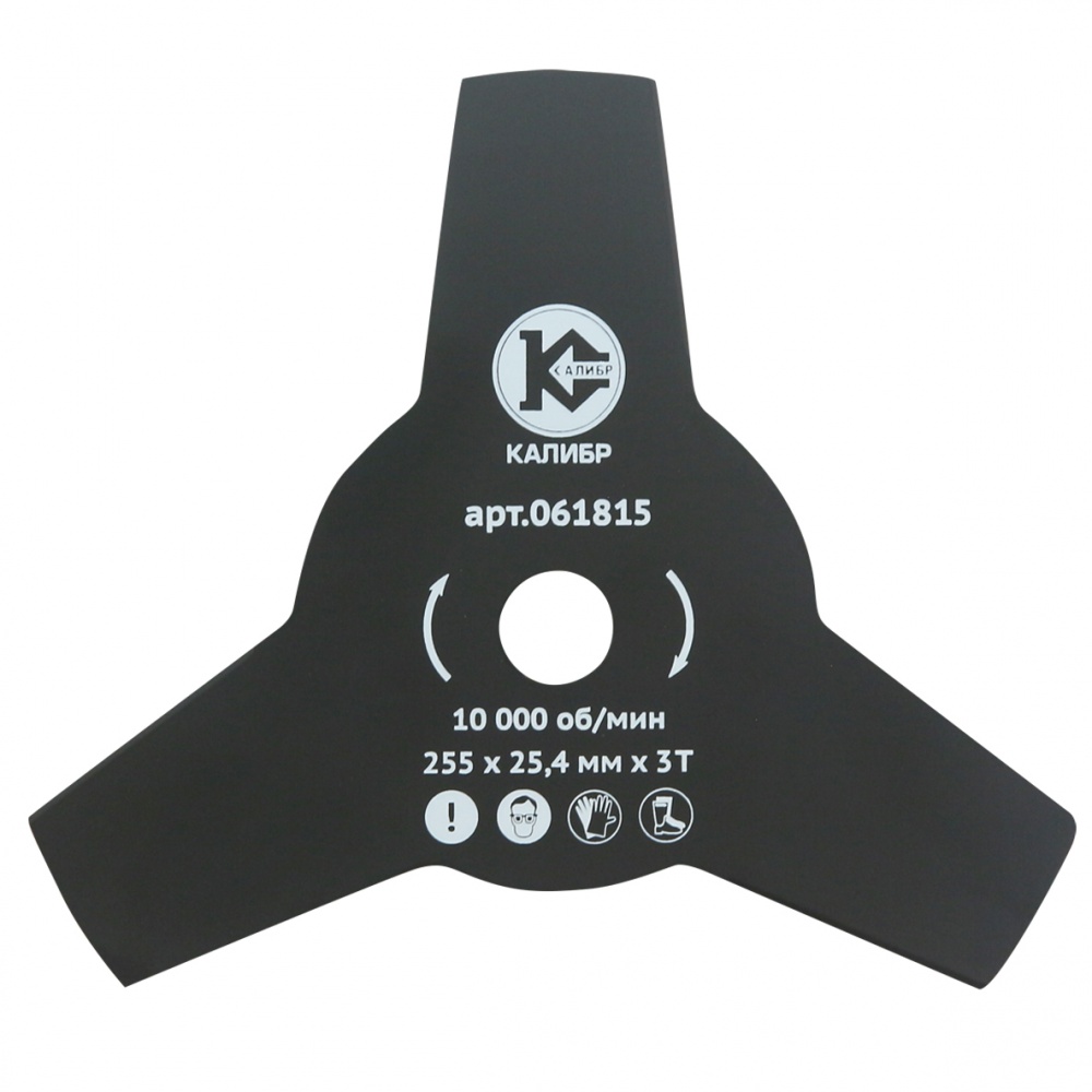 картинка Нож для триммера 255*25,4 мм 3 зуба Калибр /061815/ от компании Иж-тул