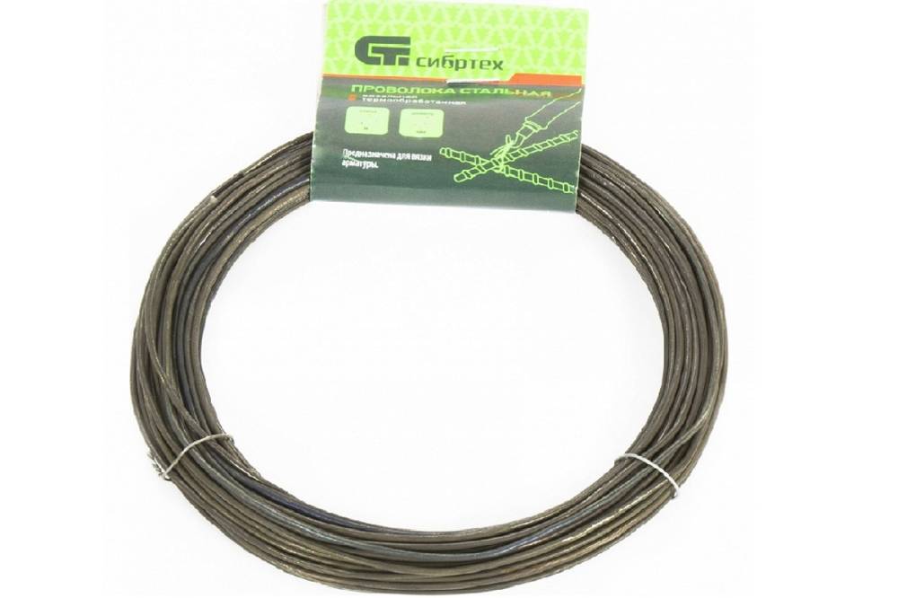 картинка Проволока вязальная 1,2мм/30м /84909/ Сибртех от компании Иж-тул