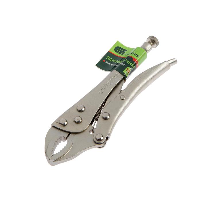 картинка Зажим ручной с фиксацией, полукруглый захват, 180 мм, Сибртех /18421/ от компании Иж-тул