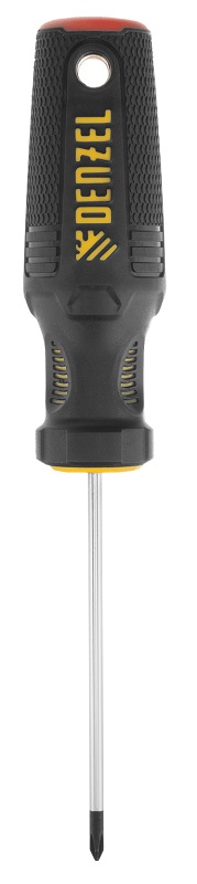 картинка Отвертка крестовая Denzel PH №1х75мм, трехкомп. S2 /121737/ от компании Иж-тул