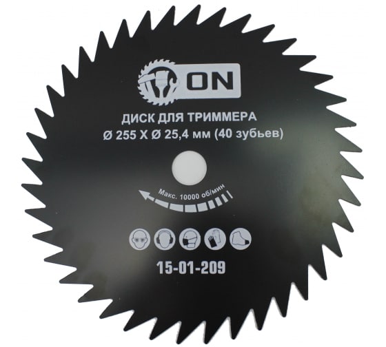 картинка Диск для кустореза 255х25,4 40 зубьев 3-ON /15-01-209/ от компании Иж-тул
