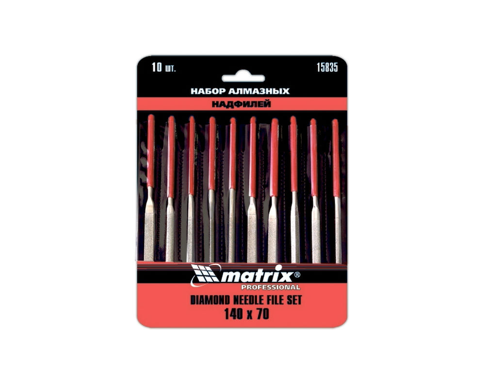 картинка Набор надфилей алмазных , 10 шт. Matrix /15835/ от компании Иж-тул