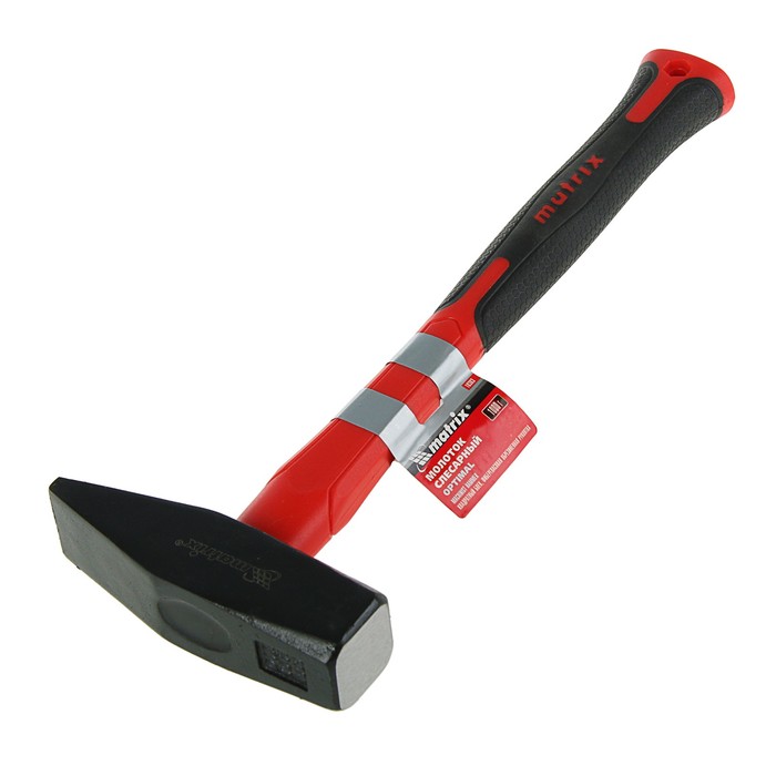 картинка Молоток 1000гр, фиберглассовая обрезиненная рукоятка Matrix /10360/ от компании Иж-тул