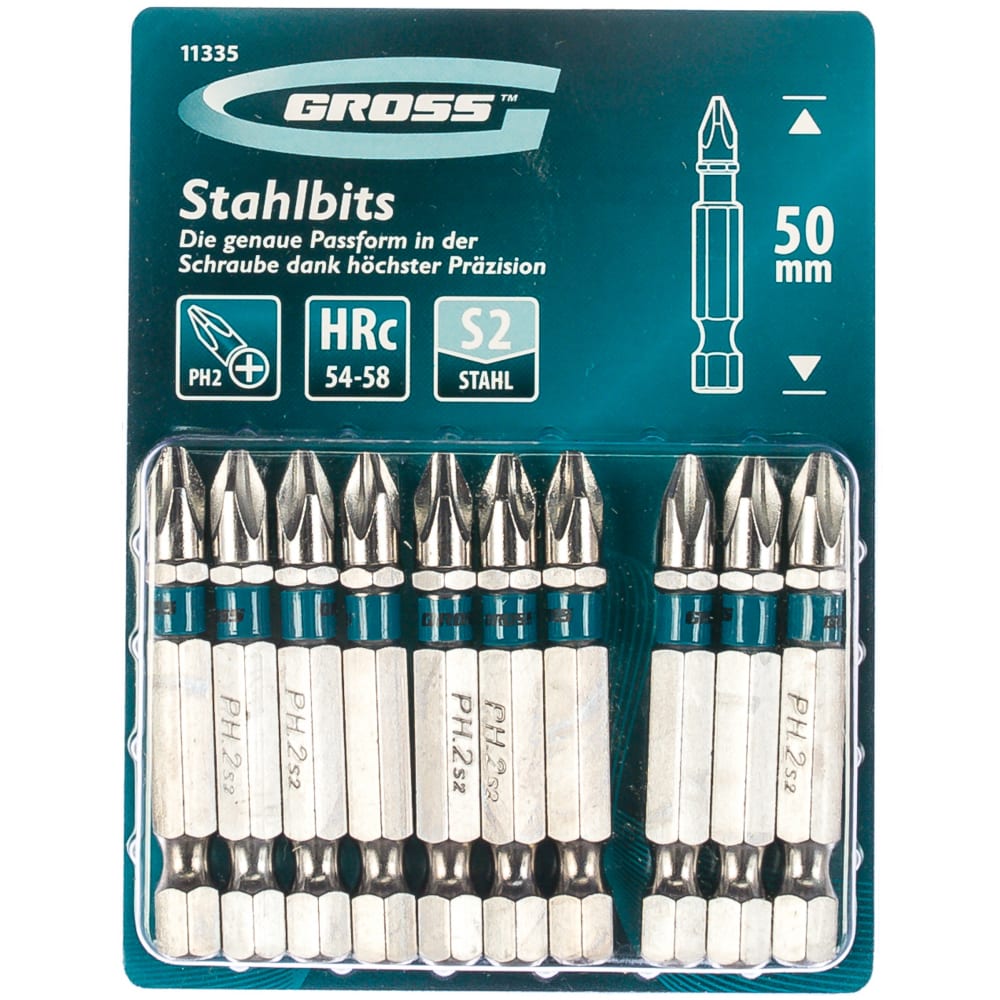 картинка Биты PH 2х50 сталь S2  GROSS /11335/ * (-9) от компании Иж-тул