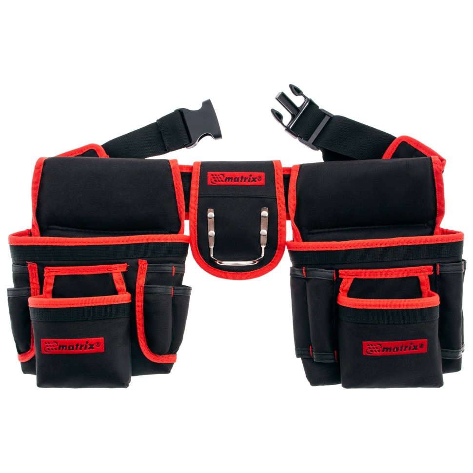 картинка Сумка-пояс двойная, 20 карманов, держатель для молотка Matrix /90240/ от компании Иж-тул