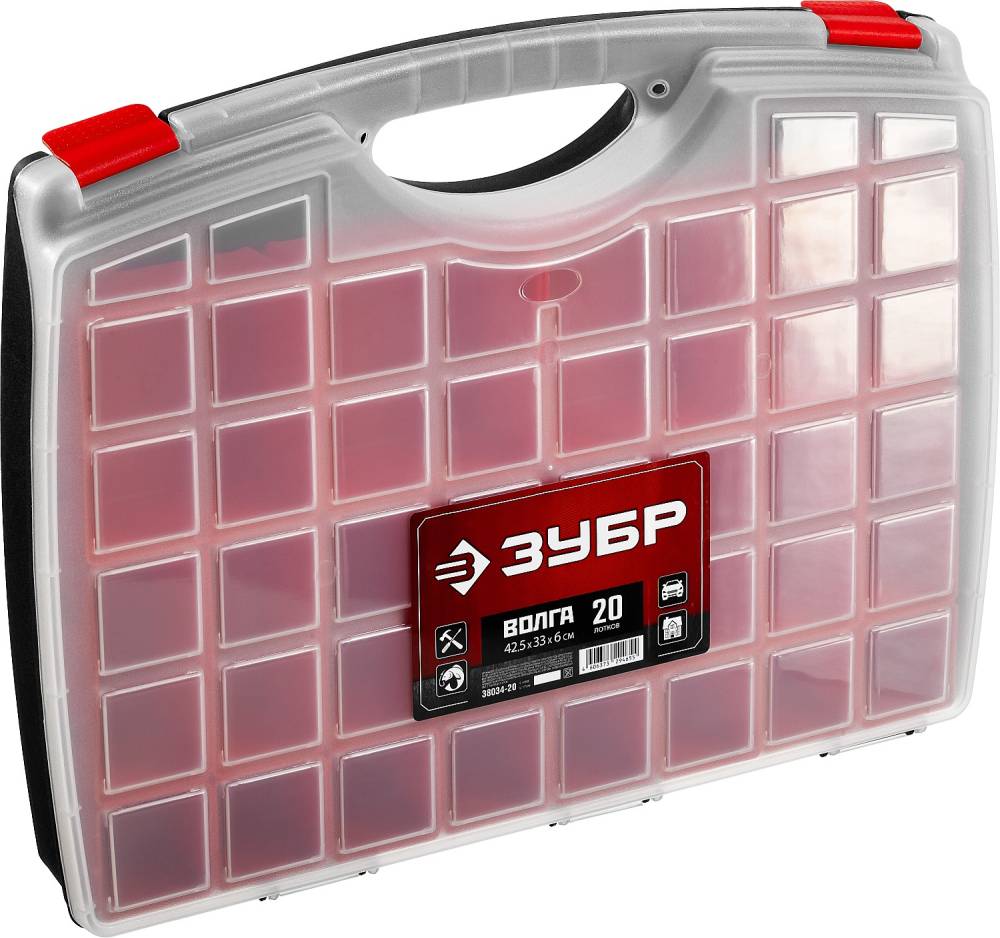 картинка Органайзер пластик. 425х330х60мм ВОЛГА-20 ЗУБР/38034-20/ от компании Иж-тул